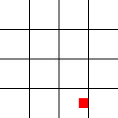 A static image of the digital block clock captured at 10:44
